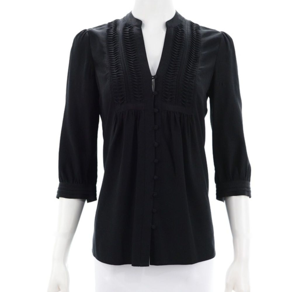 JOIE BLACK SILK BLOUSE SIZE X-SMALL